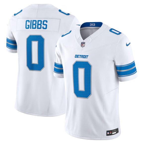 Mens Youths Kids Womens Jahmyr Gibbs White Vapor Stitched Jersey